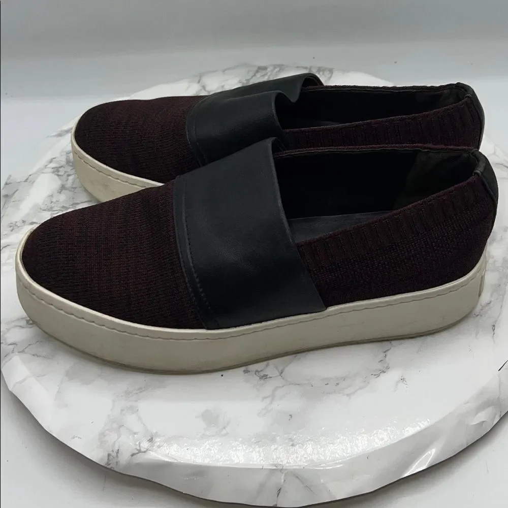 VINCE Bordeaux Ward Slip On Platform Shoes-7